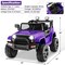 Costway 12V Kids Ride On Truck Car Electric Vehicle Remote with Music & Light Red/Purple